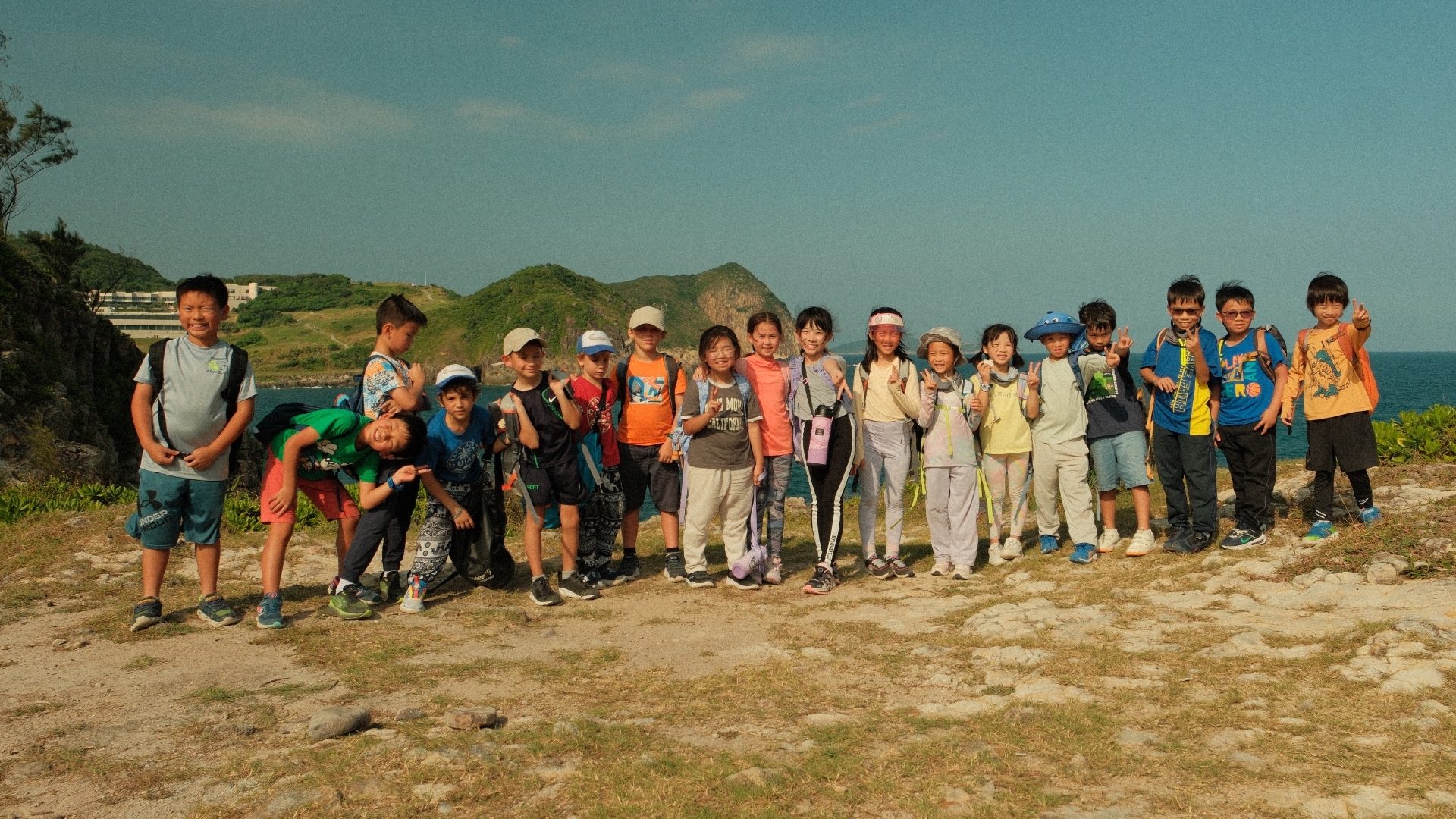 Explorers group in the forest